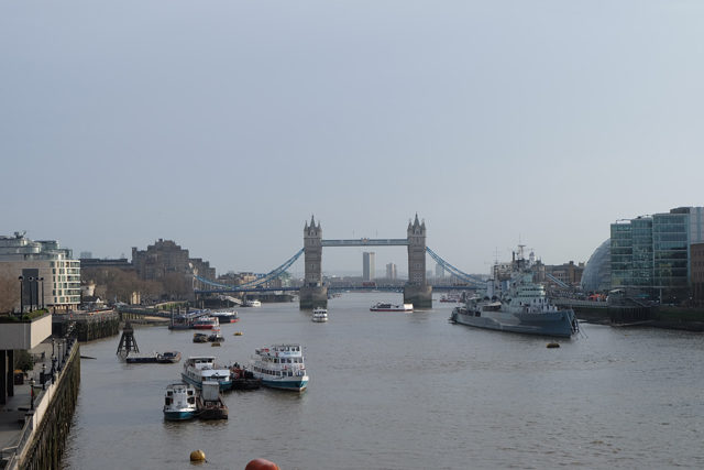 Tower Bridge seen from London Bridge