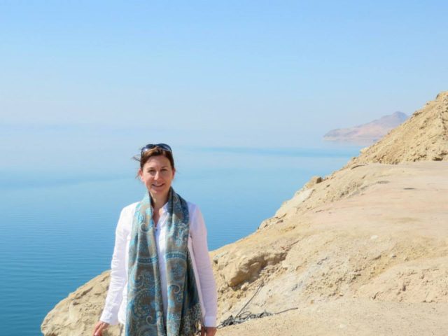 Claire Morris at Dead Sea Jordan
