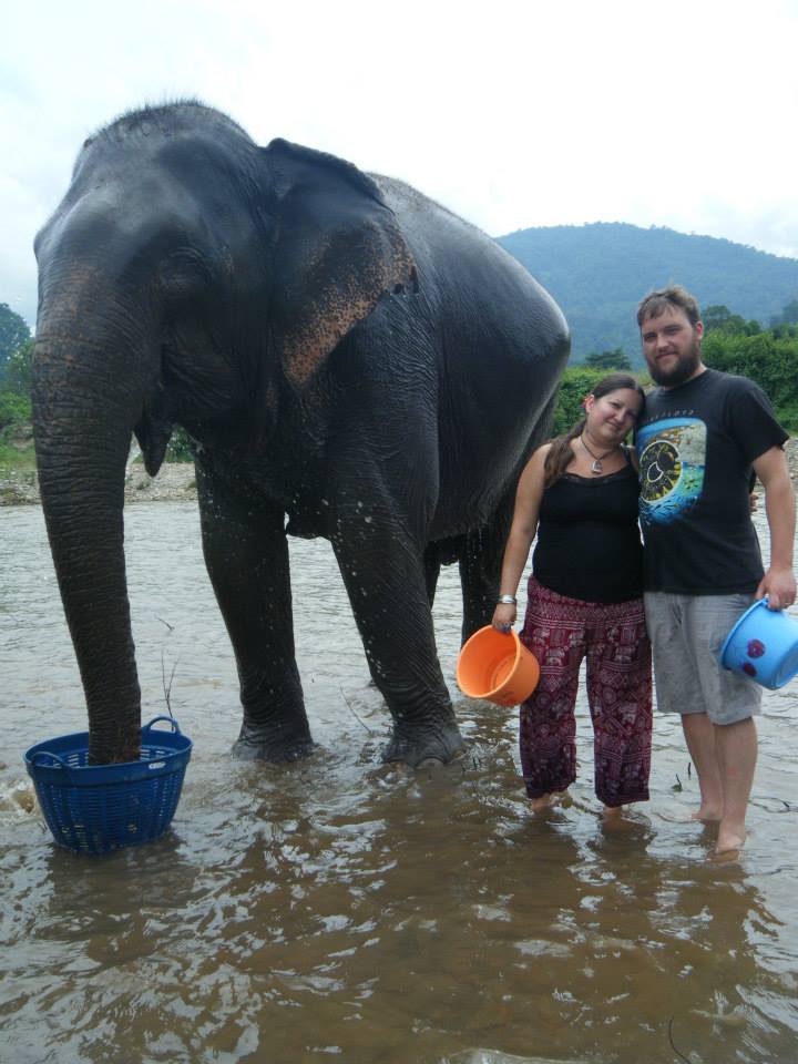 luke and i with elephants