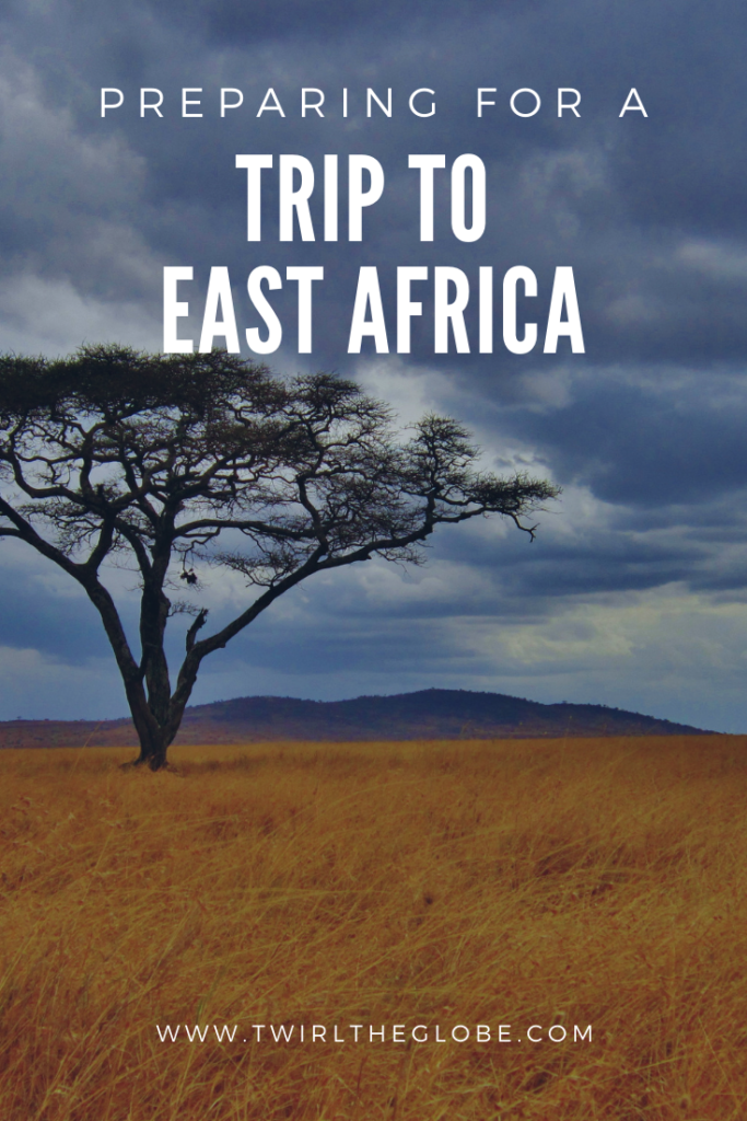 A pin illustrating how to prepare for an East Africa trip.