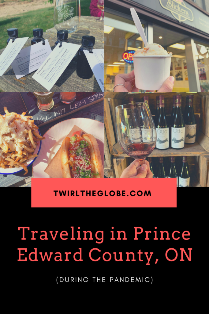A pin for a guide on going on a Prince Edward County vacation.