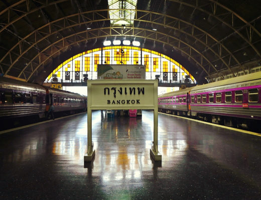 Platform for Thai Sleeper Train in Bangkok
