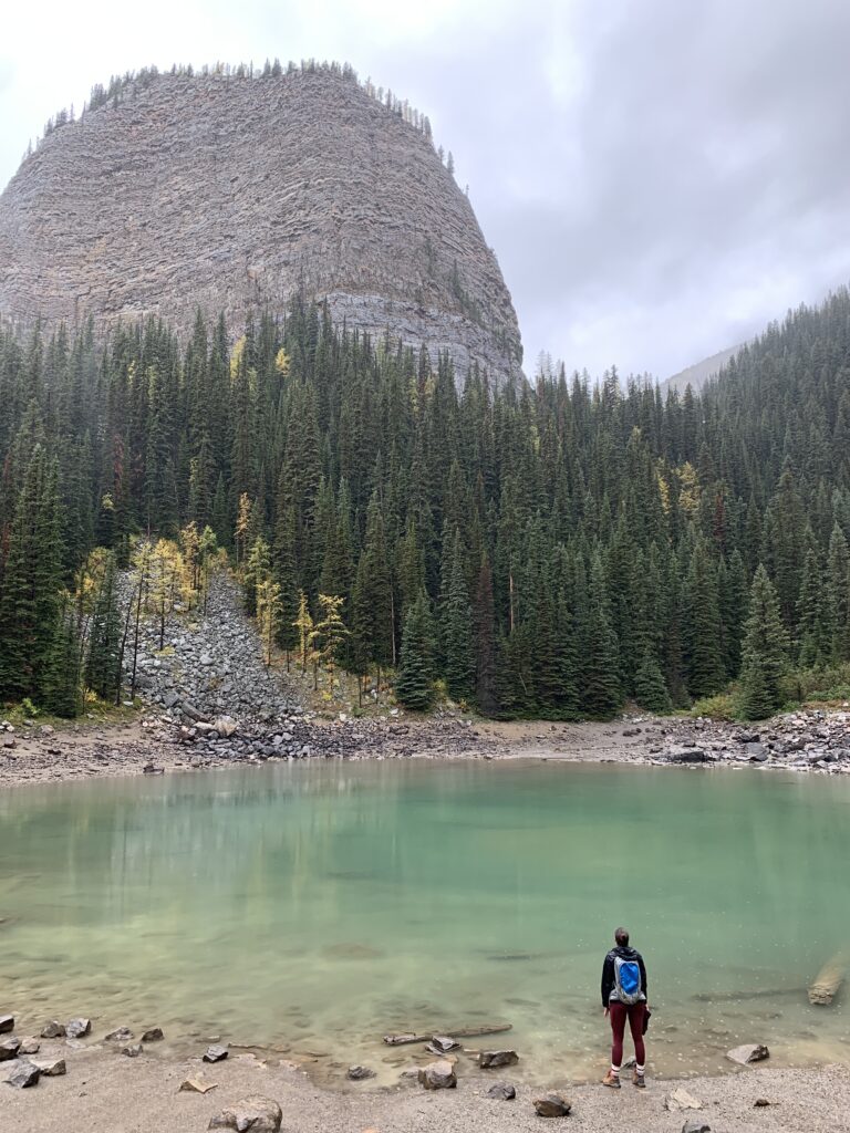 Hiking on Lake Agnes Trail in Banff National Park