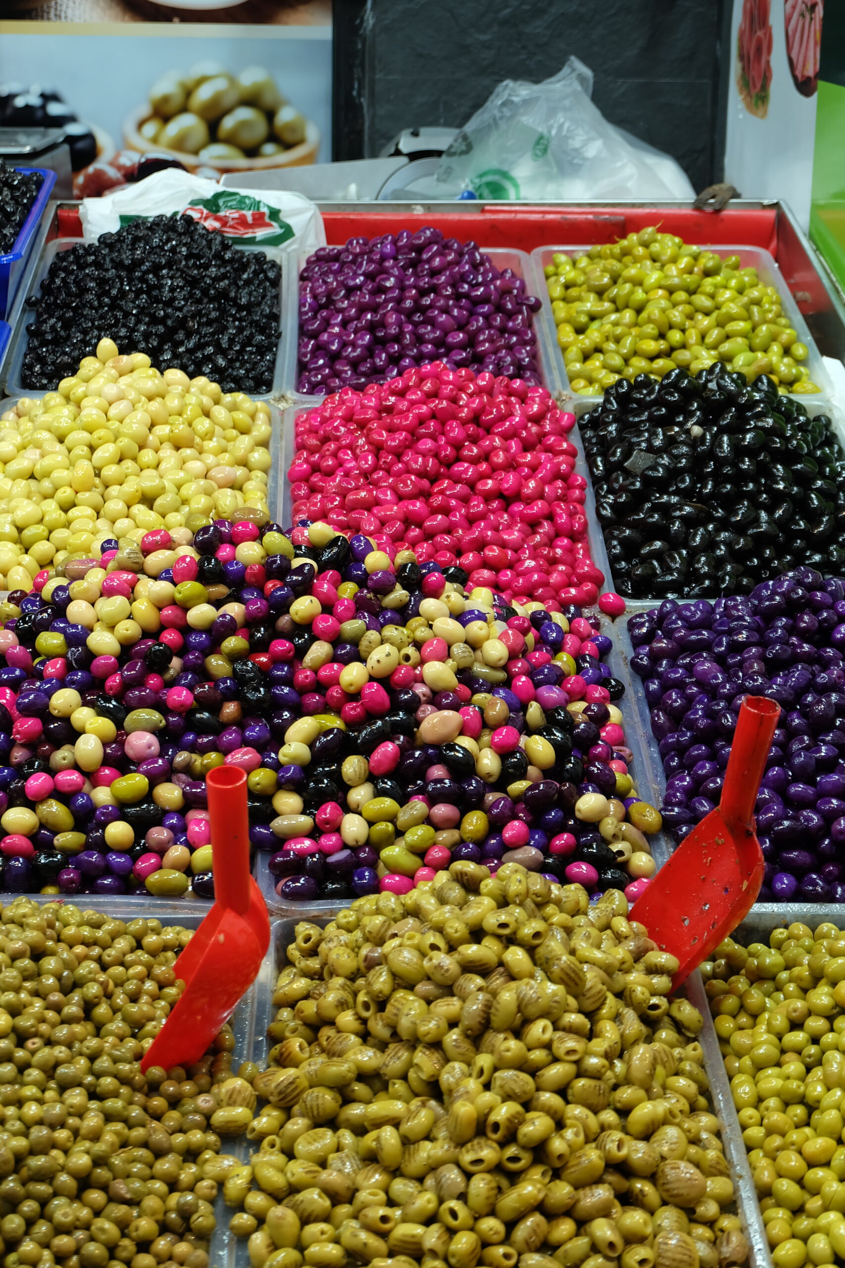 Olives in the bazaar in Turkey